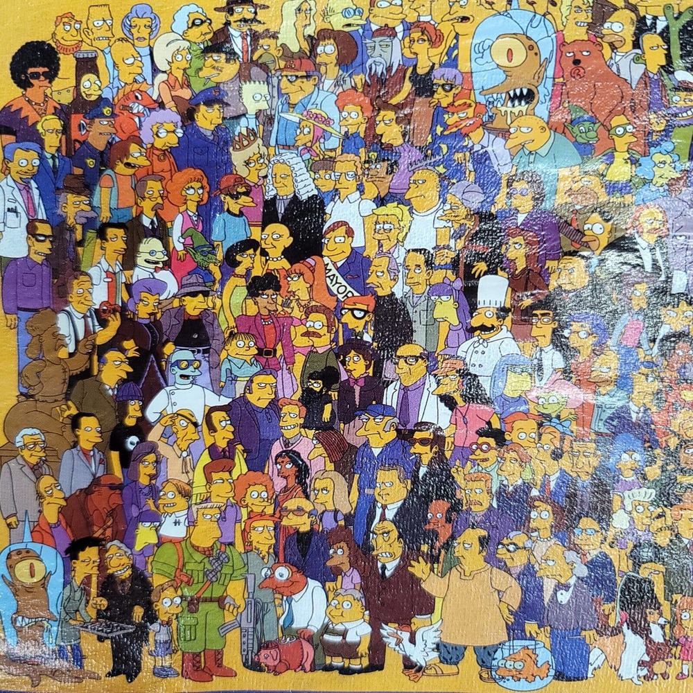 Vintage The Simpsons Shirt Size Large Blue Homer Bart Springfield Y2k - Picture 6 of 8